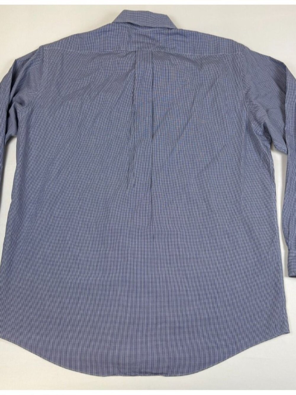 Brooks Brothers Men 17-6/7 Blue White Gingham Non-Iron Cotton Button Up Shirt - Picture 2 of 7